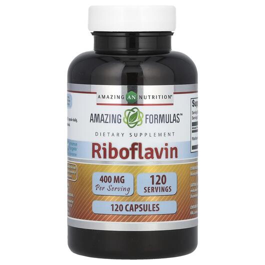 Основне фото товара Riboflavin 400 mg, Вітамін В2 Рибофлавін, 120 капсул