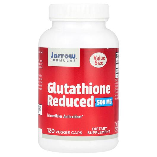 Основне фото товара Jarrow Formulas, Glutathione 500 mg, Глутатіон 500 мг, 120 капсул
