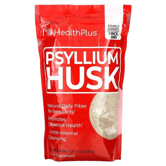 Основне фото товара Health Plus, Psyllium Husk, Псиліум, 680 г