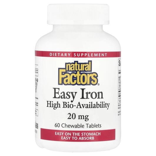 Основне фото товара Easy Iron Fruit Flavor 20 mg, Залізо, 60 таблеток