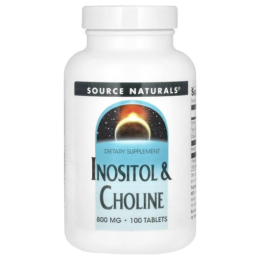 Основне фото товара Inositol Choline, Інозітол і Холін 800 мг, 100 таблеток