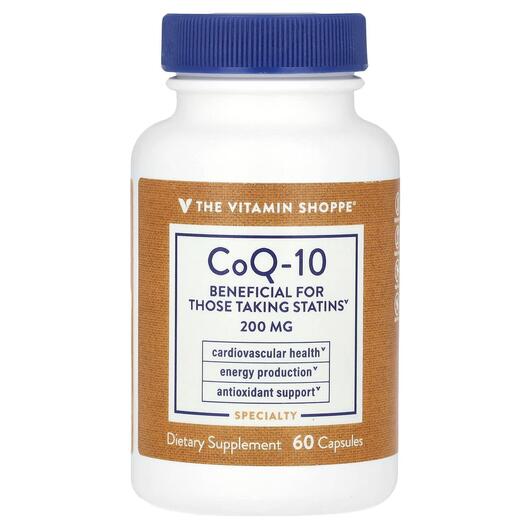 Основне фото товара TheVitaminShoppe, CoQ-10 200 mg, Коензим CoQ10, 60 капсул