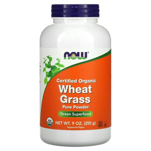 Основне фото товара NOW, Wheat Grass, Пророщенная пшеница, 255 г