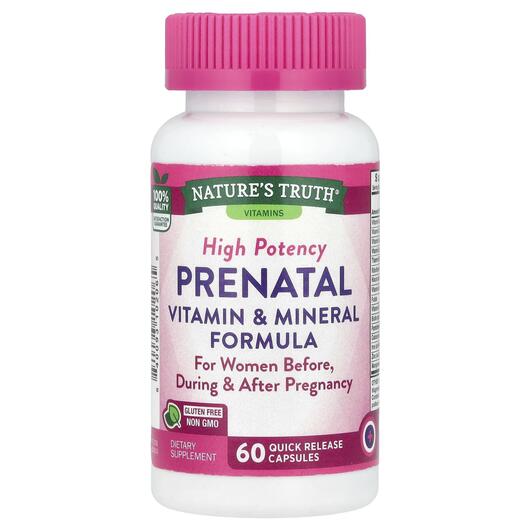 Основне фото товара Prenatal Vitamin & Mineral Formula, Вітаміни для вагітних, 60