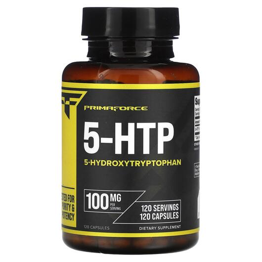 Основне фото товара Primaforce, 5-HTP 100 mg, 5-гідрокситриптофан, 120 капсул