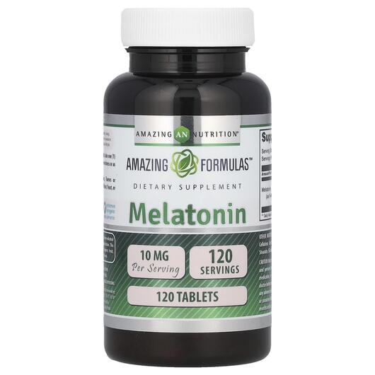 Основне фото товара Amazing Nutrition, Melatonin 10 mg, Мелатонін, 120 таблеток
