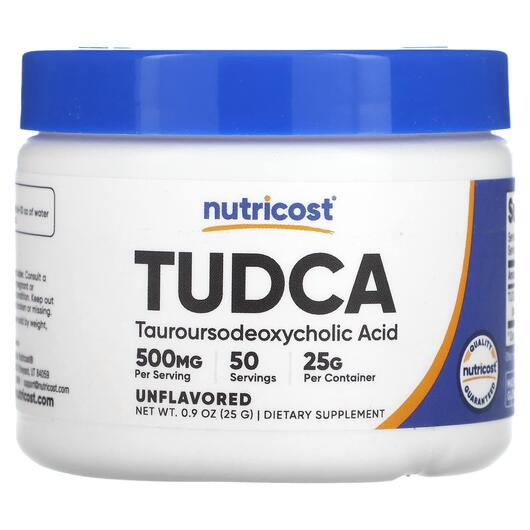 Основне фото товара Nutricost, TUDCA Unflavored, Тудка, 25 г