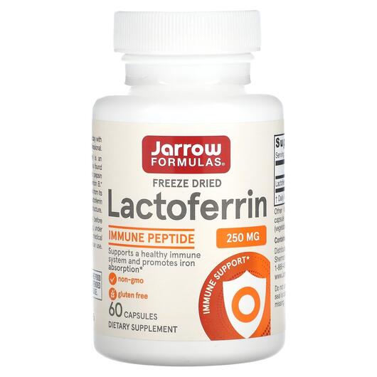Основне фото товара Jarrow Formulas, Lactoferrin, Лактоферрин, 60 капсул