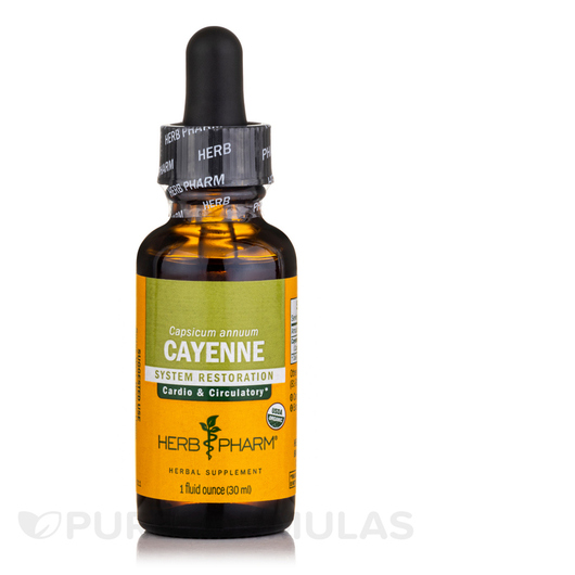 Основне фото товара Herb Pharm, Cayenne, Перець каєнський, 30 мл