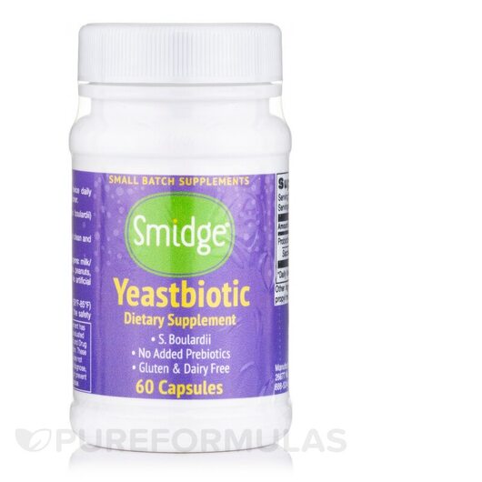 Основне фото товара Smidge, Yeastbiotic, Пробіотики, 60 капсул