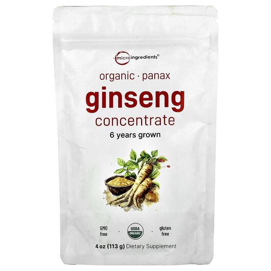 Основне фото товара Organic Ginseng Concentrate, Женьшень звичайний, 113 г