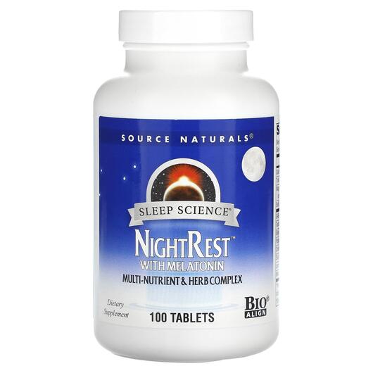 Основне фото товара NightRest With Melatonin, Мелатонін, 100 таблеток