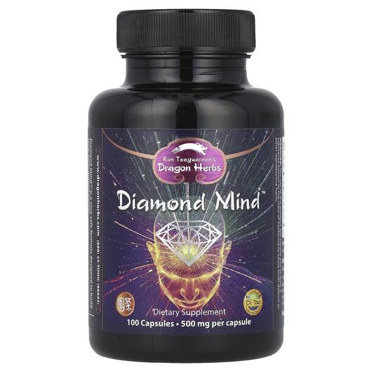 Основне фото товара Dragon Herbs, Diamond Mind 500 mg, Трави, 100 капсул