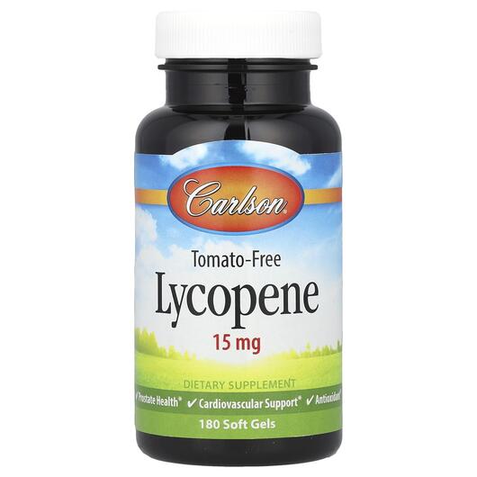 Основне фото товара Carlson, Lycopene 15 mg, Лікопен, 180 капсул