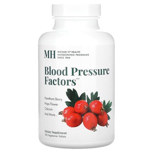Основне фото товара MH, Blood Pressure Factors, Комплекс для серця, 180 таблеток