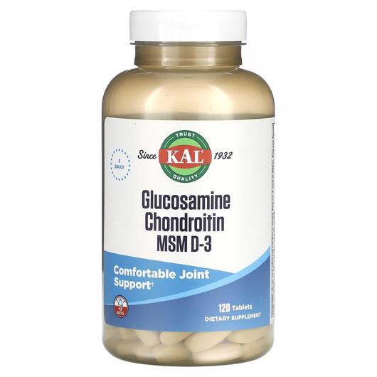 Основне фото товара Glocosamine Chondroitin MSM D-3, Метилсульфонілметан МСМ, 120 tab