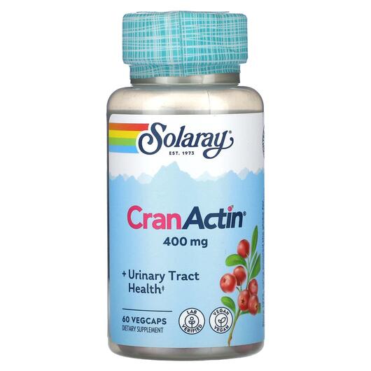 Основне фото товара Solaray, CranActin 400 mg, N-ацетилцистеїн, 60 капсул