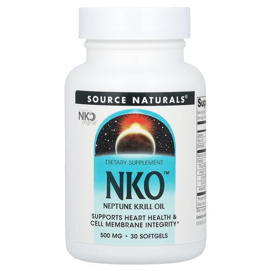 Основне фото товара NKO Neptune Krill Oil 500 mg, Олія Антарктичного Кріля, 30 капсул