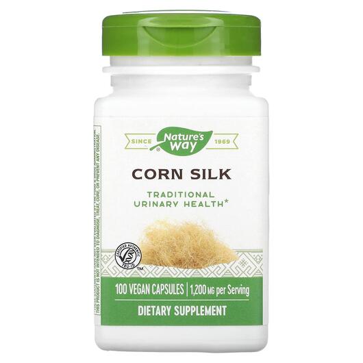 Основне фото товара Corn Silk 400 mg, Кукурудзяний шовк 400 мг, 100 капсул