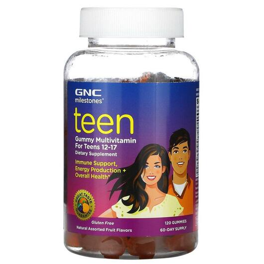 Основне фото товара GNC, Teen Gummy Multi 12-17, Вітаміни для підлітків, 120 таблеток
