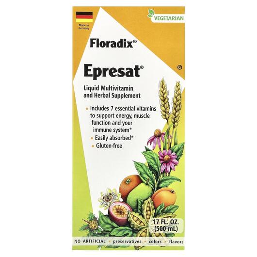 Основне фото товара Floradix Epresat Liquid, Трав'яні Мультивітаміни, 500 мл