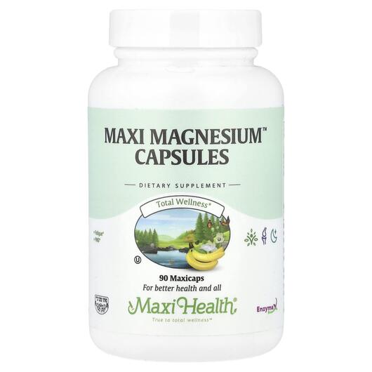 Основне фото товара Maxi Health, Maxi Magnesium Capsules, Магній, 90 капсул