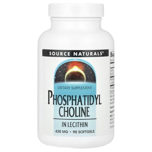 Основне фото товара Source Naturals, Phosphatidyl Choline, Фосфатидилхолін, 90 капсул