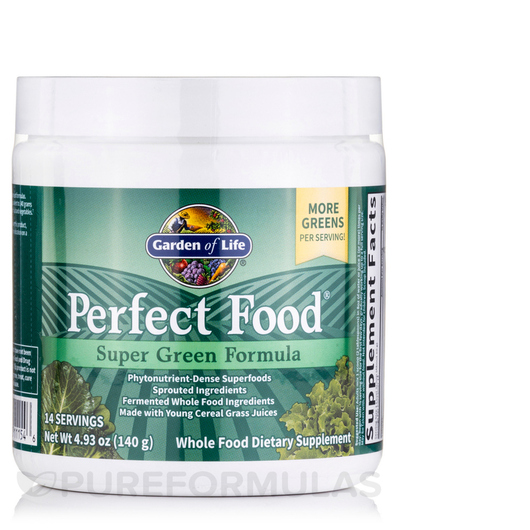 Основное фото товара Garden of Life, Суперфуд, Perfect Food Super Green Formula, 140 г