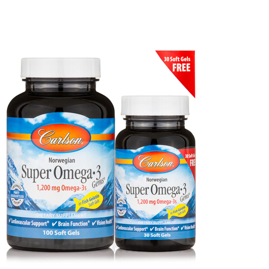 Основне фото товара Super Omega-3 Gems 1200 mg Pescetarian 100 +, Омега 3, 30 капсул