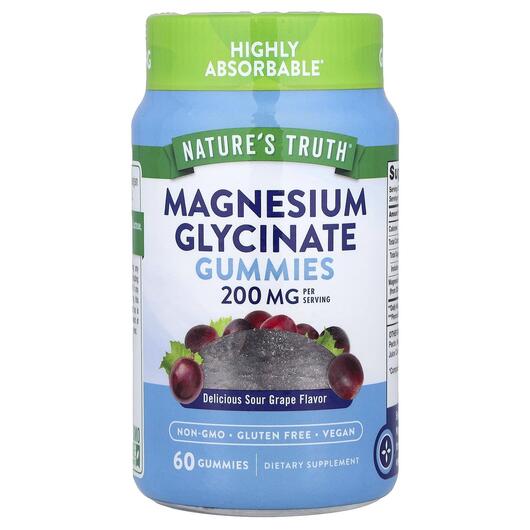 Основне фото товара Nature's Truth, Magnesium Glycinate, Гліцинат магнію, 60 таб