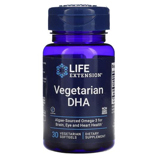 Основне фото товара Life Extension, Vegetarian DHA, ДГК, 30 капсул