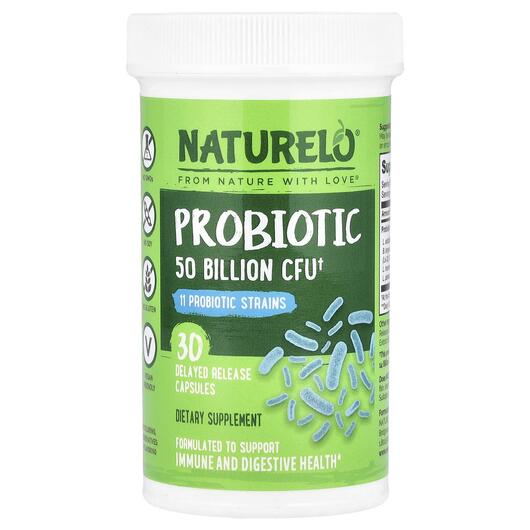 Основне фото товара Naturelo, Probiotic 50 Billion CFU, Пробіотики, 30 капсул