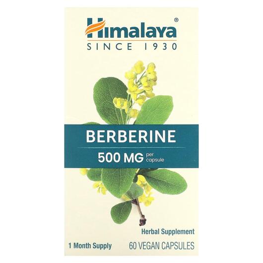 Основне фото товара Himalaya, Berberine 500 mg, Берберин, 60 капсул