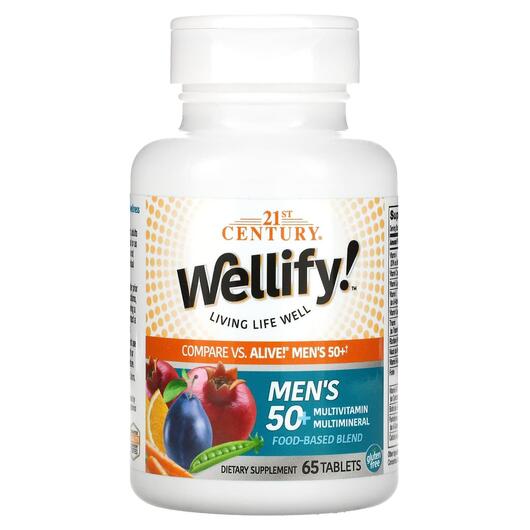 Основне фото товара Wellify! Men's 50+ Multi, Вітаміни для чоловіків 50+, 65 таб