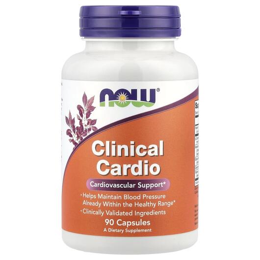 Основне фото товара NOW, Clinical Cardio, Кардіо комплекс, 90 капсул