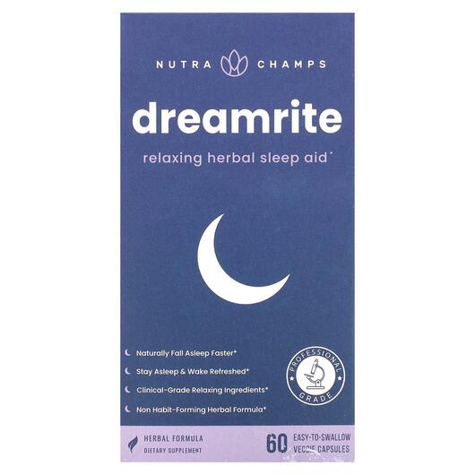 Основне фото товара NutraChamps, Dreamrite, Підтримка сну, 60 капсул