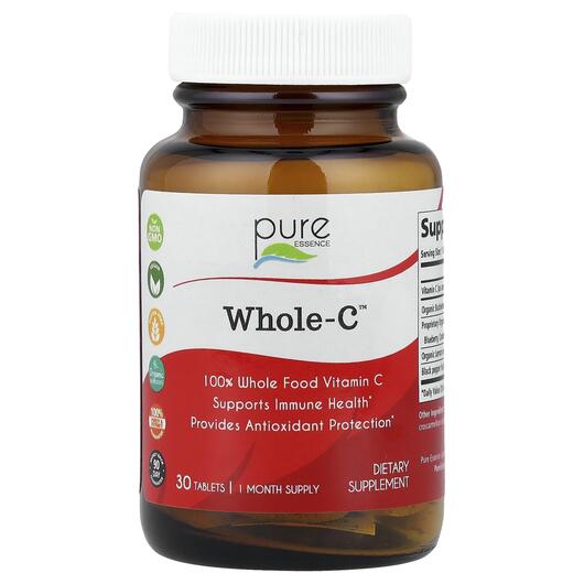 Основне фото товара Pure Essence, Whole-C, Вітамін C, 30 таблеток