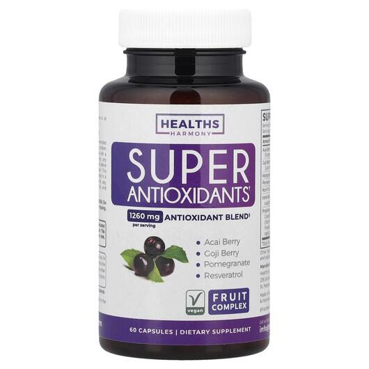 Основне фото товара Healths Harmony, Super Antioxidants, Антиоксиданти, 60 капсул