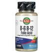 KAL, B-6 B-12 Folic Acid, B-6 B-12 Фолієва кислота, 60 таблеток
