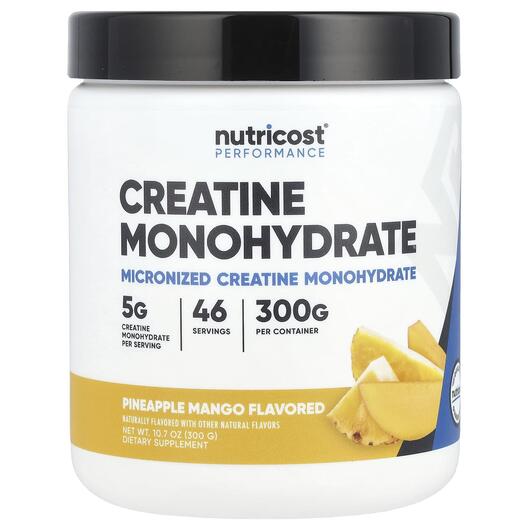 Основне фото товара Nutricost, Creatine Monohydrate Pineapple Mango, Креатин, 300 г
