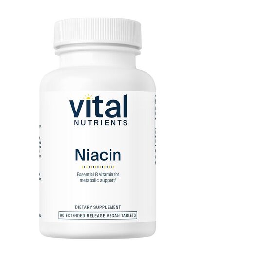Основне фото товара Niacin 500 mg, Вітамін B3 Ніацин, 90 Extended Release Tablets