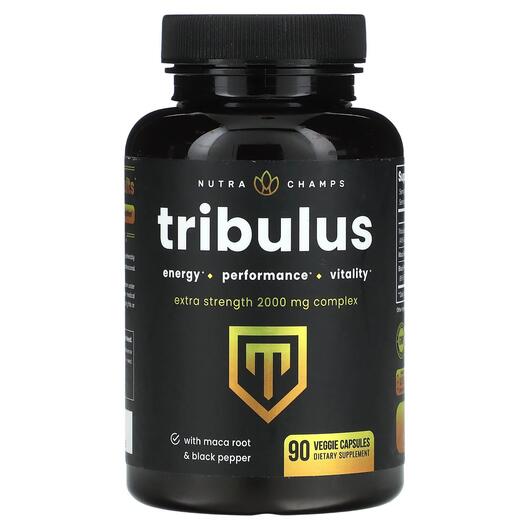 Основне фото товара NutraChamps, Tribulus Extra Strength 2000 mg, Трибулус, 90 капсул