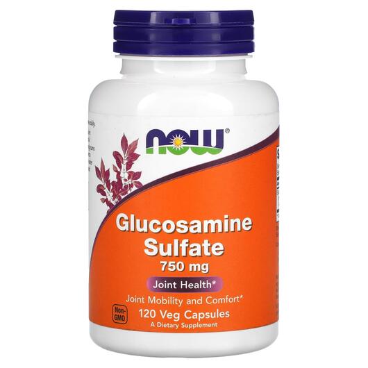Основне фото товара Glucosamine Sulfate 750, Глюкозамін та Хондроітин 750 мг, 120 кап