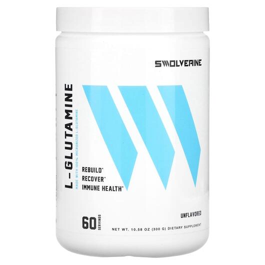 Основне фото товара Swolverine, L-Glutamine Unflavored, L-Глутамін, 300 г