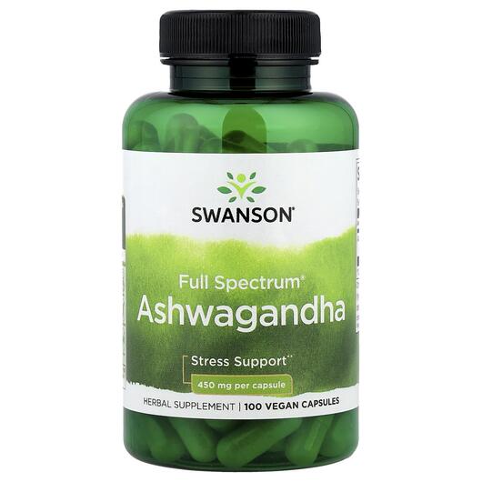 Основне фото товара Swanson, Ashwagandha 225 mg, Ашвагандха, 100 капсул
