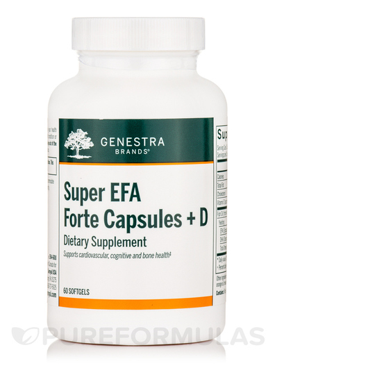 Основне фото товара Genestra, Super EFA Forte Capsules + D, Омега 3 6 9, 60 капсул
