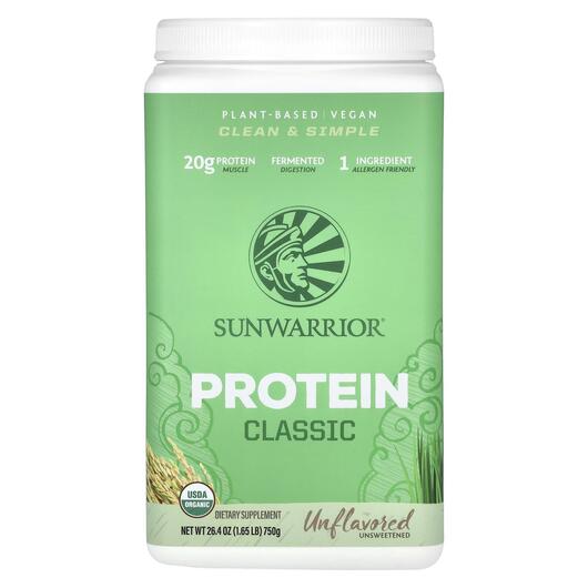 Основне фото товара Sunwarrior, Classic Protein Unflavored, Протеїн, 750 г