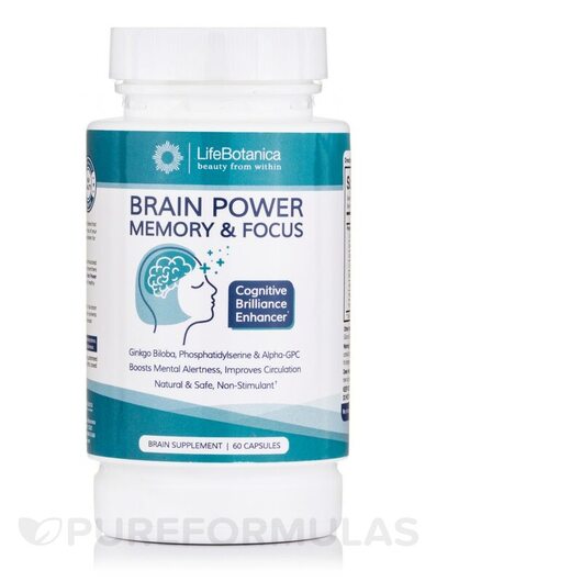 Основне фото товара Brain Power Memory & Focus, Підтримка мозку, 60 капсул