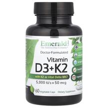 Вітаміни D3 & K2 Vitamin D3 + K2 Emerald 60 капсул Вітаміни D3 & K2 Vitamin D3 + K2 Emerald 60 капсул