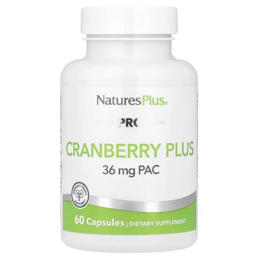Основне фото товара Natures Plus, PRO Cranberry Plus, Журавлина, 60 капсул